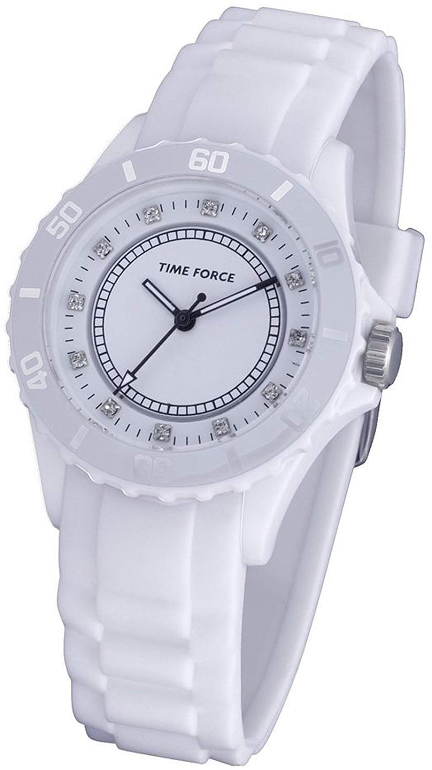 خرید ساعت مچی تایم فورس دخترانه زنانه رنگ سفید ساده